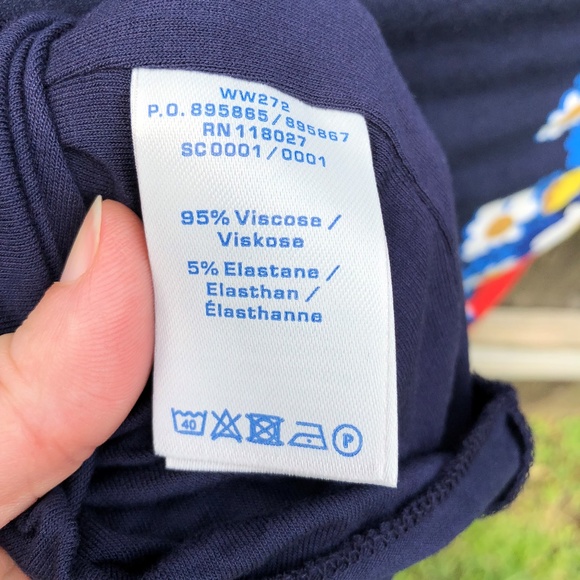 Boden 4R Blue Floral Bodycon Wiggle Dress V-Neck - Picture 6 of 8